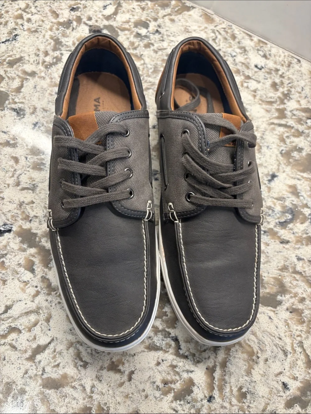 Sonoma Men’s Gray and Brown Boat Shoes